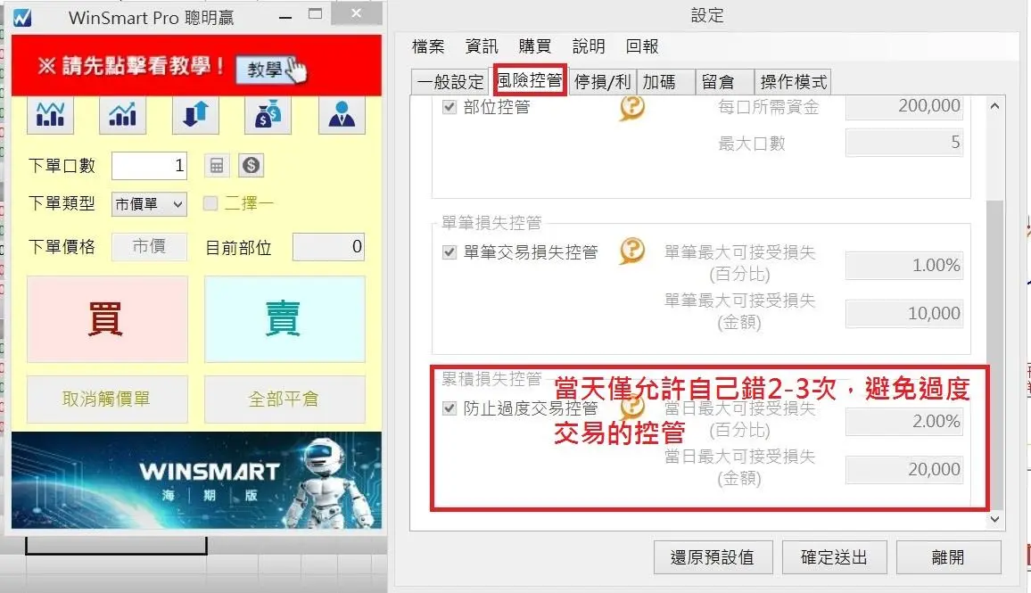 累積損失控管，當天只允許自己錯 2 到 3 次